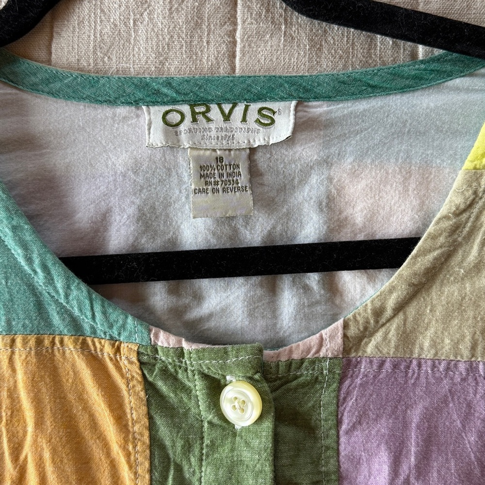 Orvis Patchwork Button-Front Cardigan - Multicolo… - image 3
